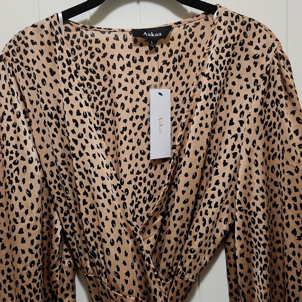 Leopard Wrap Maxi Dress